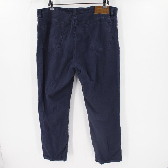 Todd Snyder Pants Mens 38 L27 Slim Fit 5 Pocket Cotton Linen Flat Front Blue - Picture 3 of 13